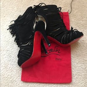 CHRISTIAN LOUBOUTIN fringe booties